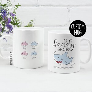 Daddy Shark Mug - Funny Dad Coffee Cup - Father’s Day Gift - Cute Daddy Shark Doo Doo Mug - Gift from Kids - Dad Birthday Mug - Shark Theme