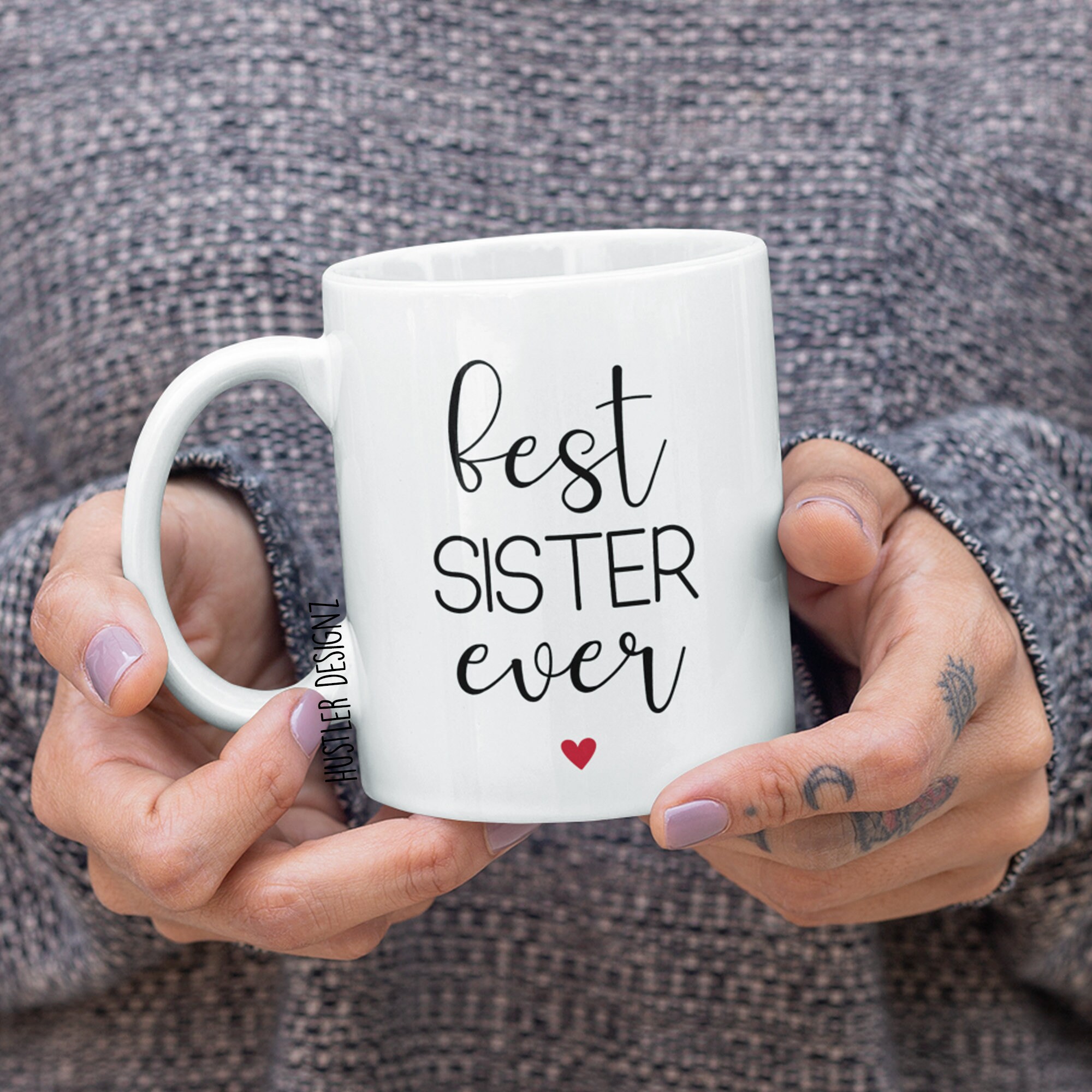 Best Sister Ever Mug – Personalized Coffee Cup With Name – Custom ...