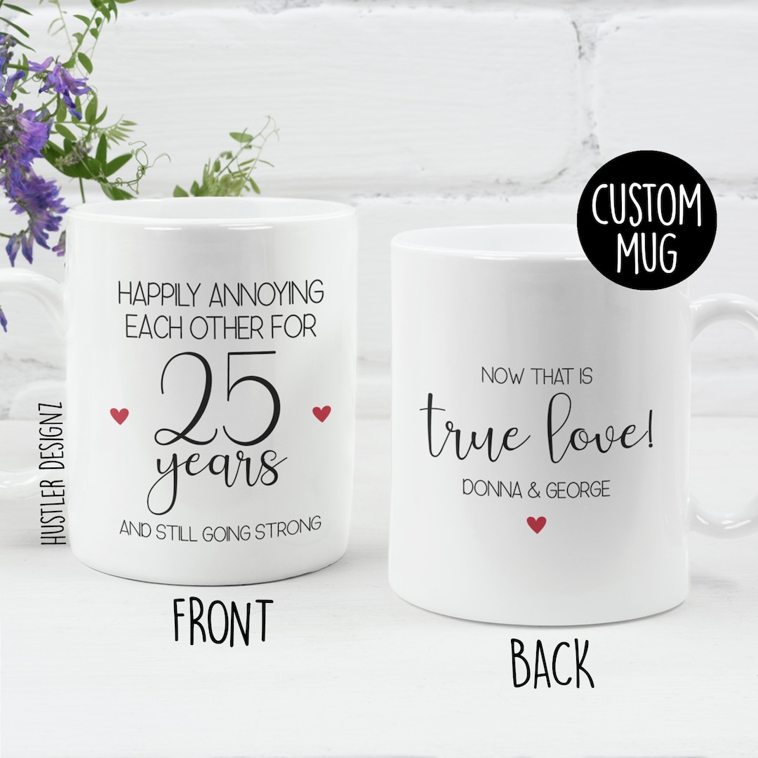 Personalized Anniversary Mug, 50th Wedding Anniversary 25th Anniversary  Gifts, Silver Anniversary, Golden Anniversary, Custom Anniversary - Etsy