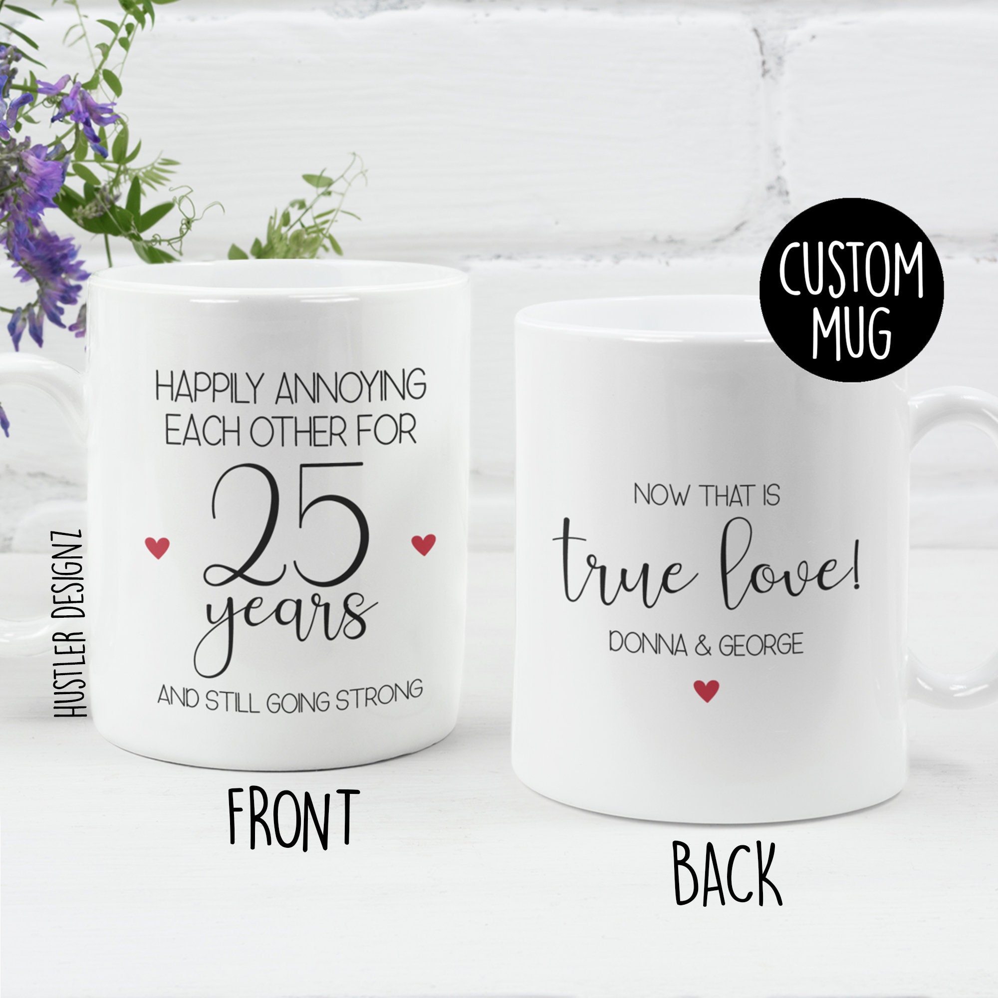 Personalized Anniversary Mug, 50th Wedding Anniversary 25th Anniversary  Gifts, Silver Anniversary, Golden Anniversary, Custom Anniversary - Etsy