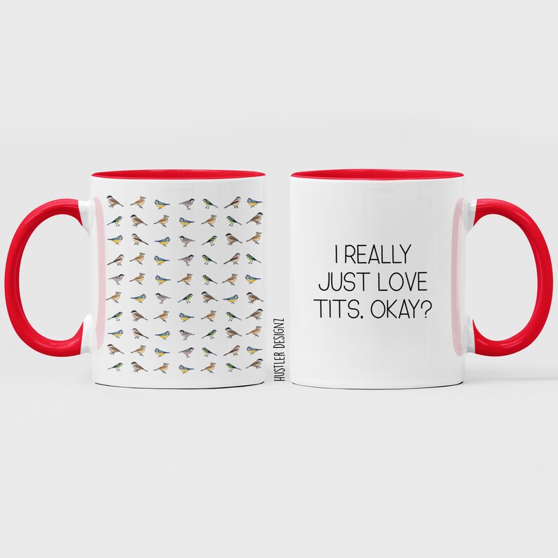 Lustige Vogel-Tasse: I Love Meisen, okay? - Vogelbeobachter Geschenk Red, 11 Ounces