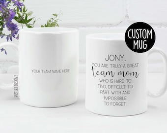 Team Mom Appreciation Mug: Personalized End of Season Thank You Gift