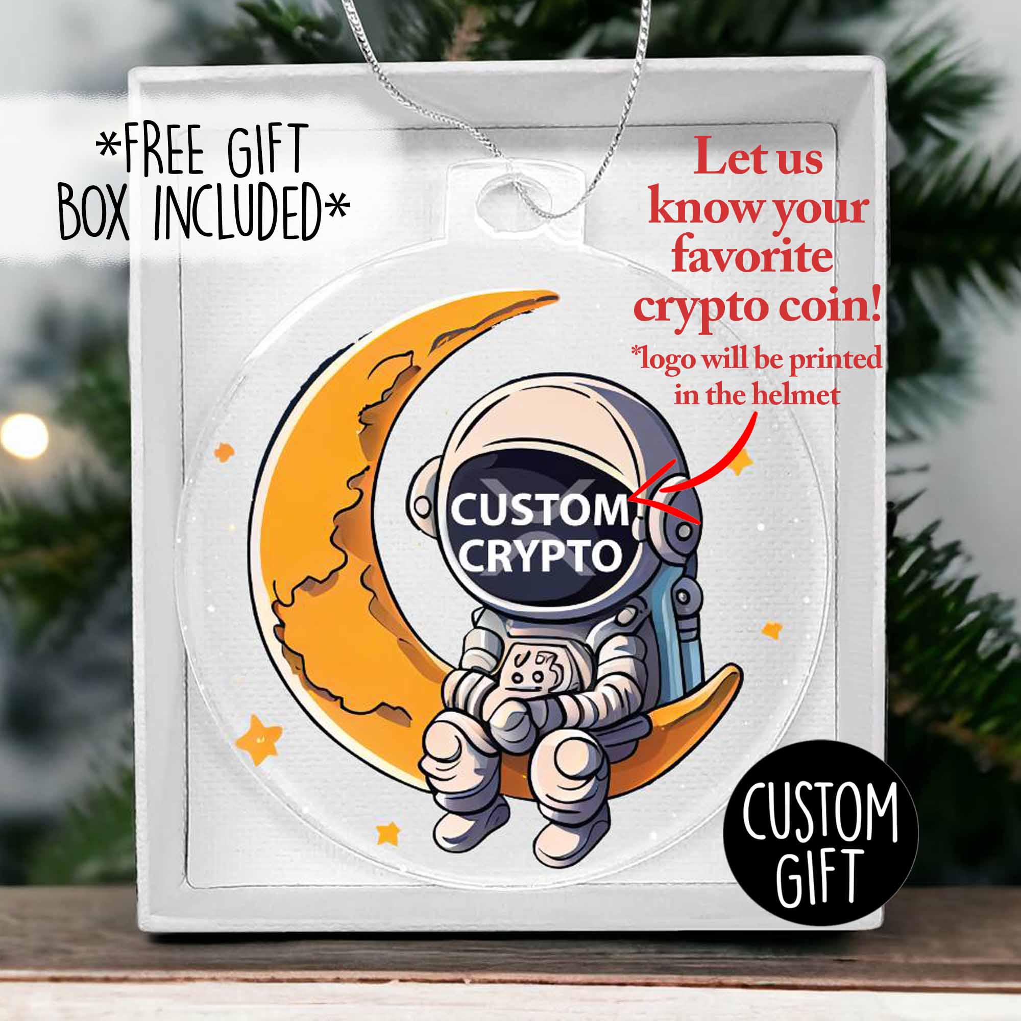 Buy Custom Crypto Christmas Ornament: Add Your Crypto Logo Online in India  - Etsy
