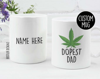 Taza "El mejor papá" - Regalo divertido para papá con nombre personalizado - Taza de café genial para papá - Chiste para papá - Regalo para el Día del Padre, cumpleaños y Navidad para papá