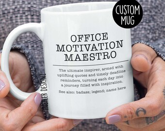 Office Motivation Maestro Mug - Personalized Gifts - Work Team Gifts - Motivational Gifts - Funny Coworker And Employee Gifts