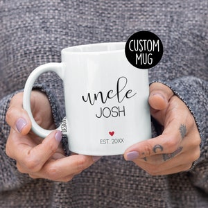Custom New Uncle Mug – Pregnancy Reveal To Brother For Uncle - First Time Uncle Cup – Baby Announcement Reveal Present - Promoted To Uncle