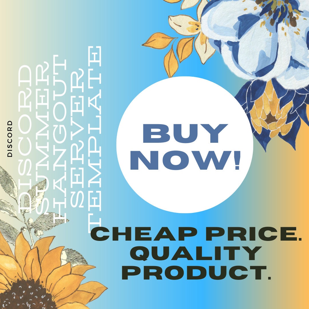 Discord SUMMER HANGOUT Server Template Etsy