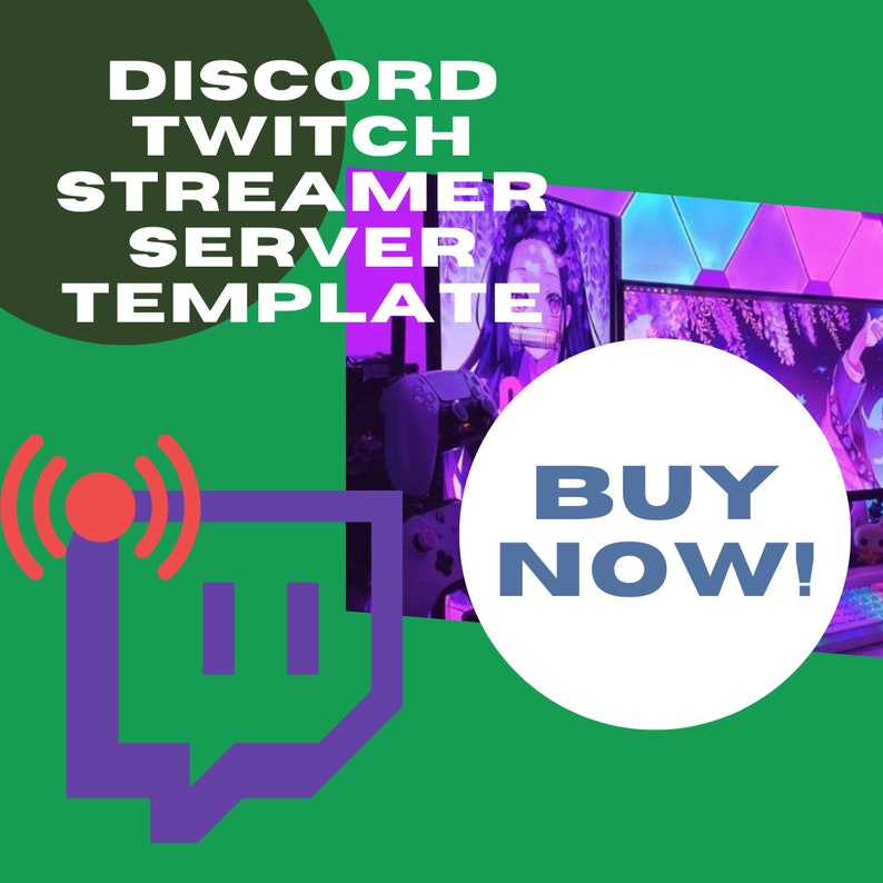 Discord TWITCH STREAMER Server Template Etsy Ireland