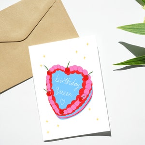 Tarjeta de felicitación personalizada de la reina del cumpleaños / tarjeta de cumpleaños / tarjeta de cotización / impresión personalizada