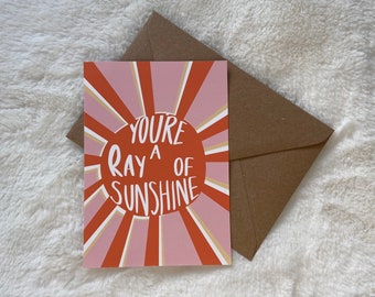 You're a Ray of Sunshine A6 Postcard | Positive Pick-Me-Up