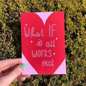 Was ist wenn alles funktioniert Postkarte |  positive Affirmation | motivierendes Zitat | Spruch Wandbild | inspirierendes Zitat