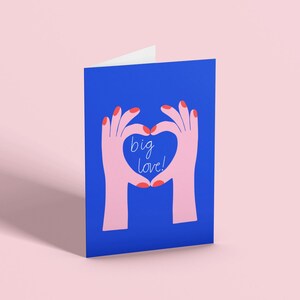 Grote liefdeskaart | hart | vriendschapskaart | verjaardagskaart | gefeliciteerd | goed gedaan