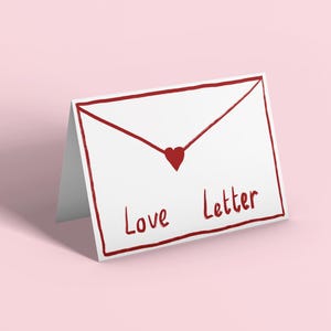 Liebesbrief Karte | süße Spruch Karte | Liebe Grußkarte | süße Valentinstag Karte | Jubiläumskarte für Sie | Paar | Freundschaft