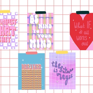 Niedliches Postkarten 4er Set | positiv Postkarten | Geschenkidee | DIN A6 | Spruch Wandbild | inspirierendes Zitat