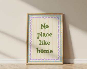 No Place Like Home Art Print | Cosy House Decor, Quote Wall Art, Trendy Bedroom Decor
