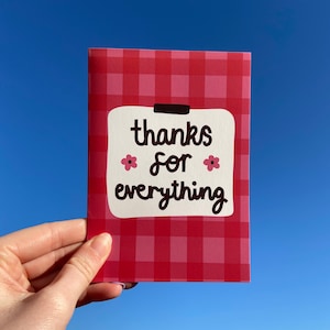 Merci pour tout | carte de voeux | carte d'anniversaire | carte de devis | juste parce que | Vichy