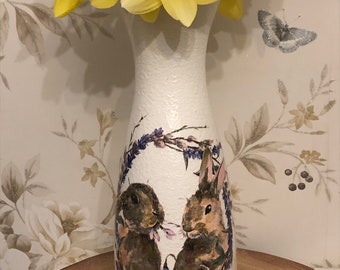 Beautiful hand painted  Easter vase