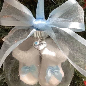 Miscarriage Ornament, Baby Gender Reveal, Christmas Ornament, Baby Boy Charm