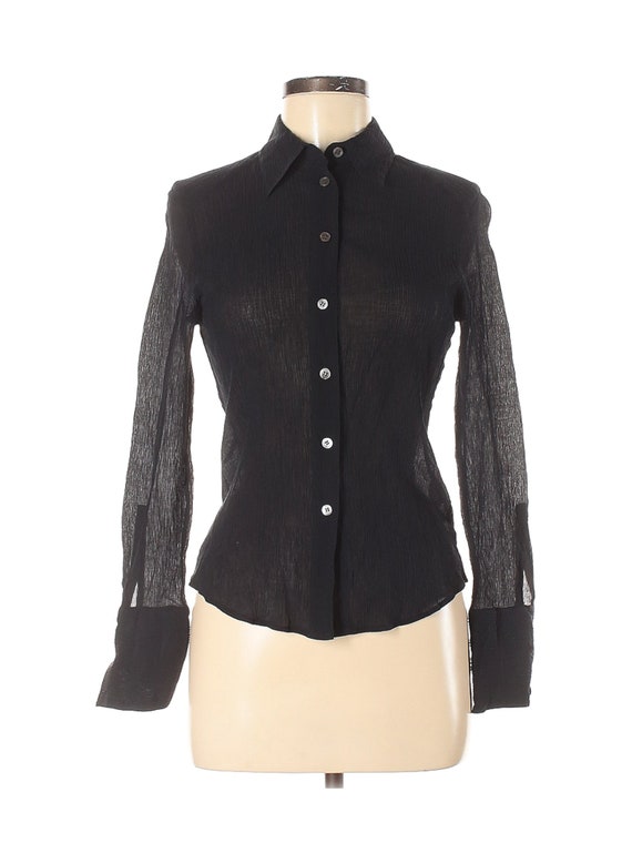Club Monaco Black Silk Blouse