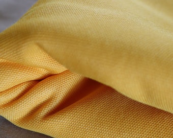 Vintage Yellow Stretch Knit Fabric - School bus yellow or mustard yellow