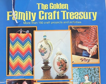 70s Golden Family Craft Treasury Book / 1970s Crafts Book