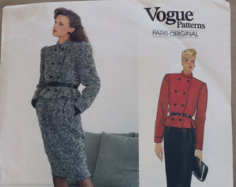 Vogue Paris Original / Pierre Balmain Veste et Jupe Patron