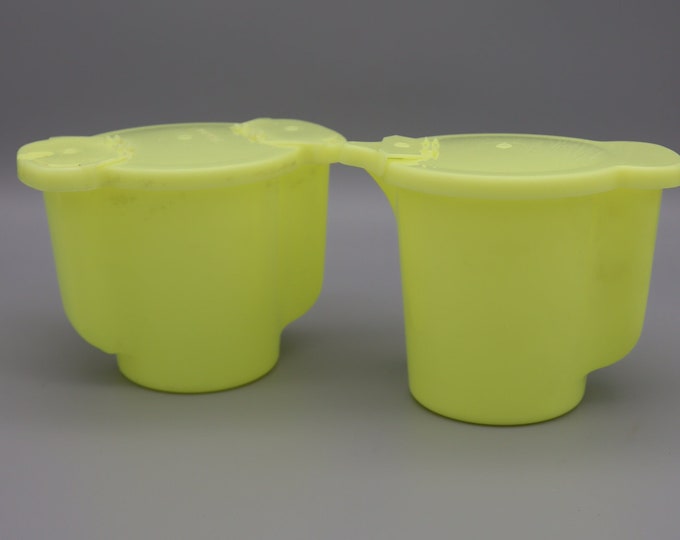 Tupperware Sugar and Creamer Set in Lemon Yellow Etsy