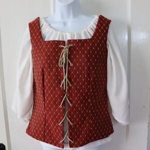 Handmade Historical Bodice - Medieval or Renaissance Lace-Up Bodice for Historical Cosplay or Reenactment -Renaissance Fair Costume