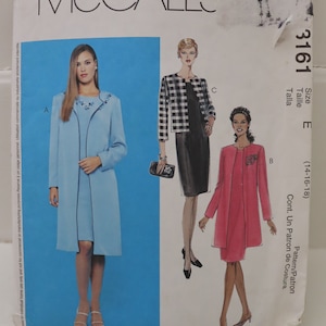 Sleeveless Dress and Jacket in 3 lengths Pattern - McCall&#39;s 3161 60s-style Dress and Jacket Pattern size 14 16 18