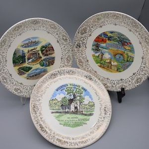 Michigan, Memphis, Arkansas-Mountain Village Souvenir Plate / Collector Plate - Gift for State Souvenir Collector - State Souvenir Plates