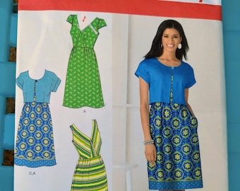 Summer Dress and Jacket Pattern by Simplicity 2177 size 6 8 10 12 14 - Fitted dress pattern with jacket