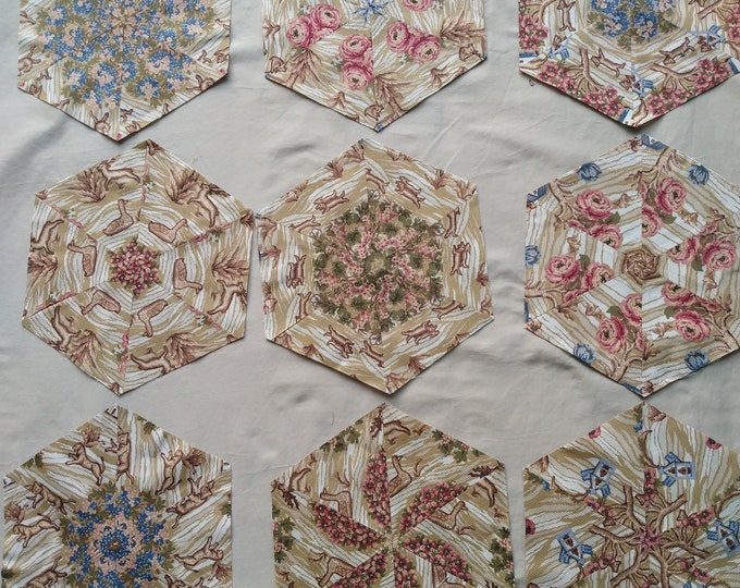 10 Hexagon Quilt Blocks Stack and Whack Quilt Blocks in 2 Etsy