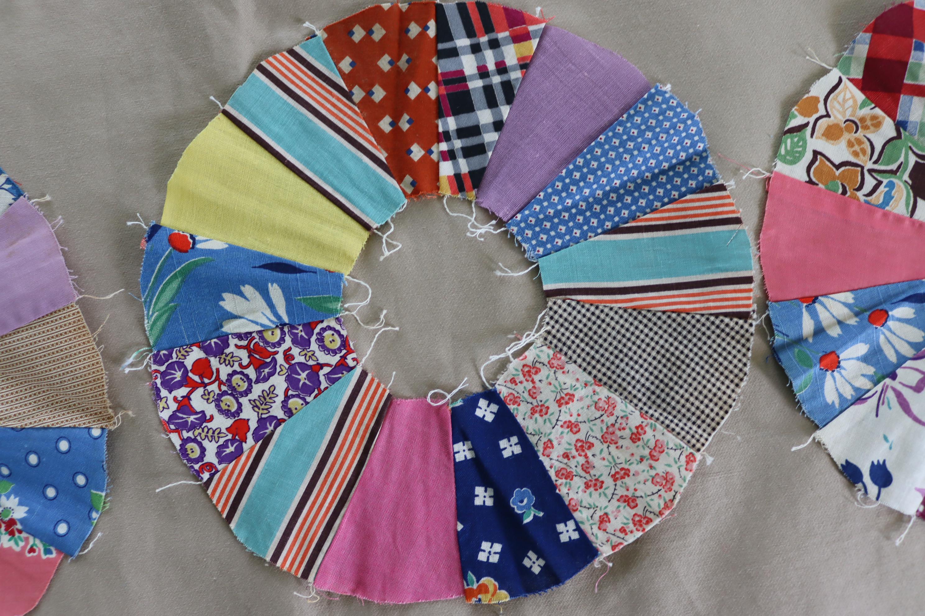 パッチワークキルト　ビンテージのドレスデンのキルト Yahoo!オークション - ハンドメイド パッチワーク キルト ドレスデンプ