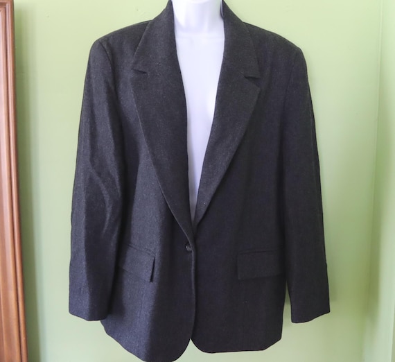 Dark Gray Wool Jacket by Pendleton - Gray Wool Bl… - image 1