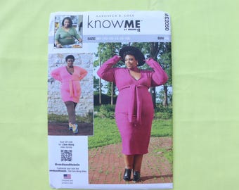Knit Dress Pattern by Mimi G - Aaronica B. Cole - Sizes 10 - 18 Simplicity ME2050 - Long or Short Stretch Knit Dress Pattern