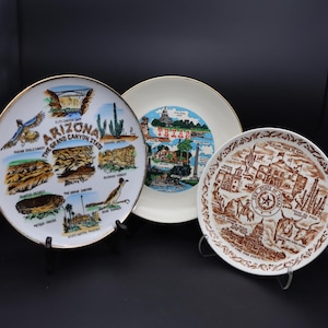 Texas or Arizona Souvenir Plate - Arizona or Texas Collector Plate - Vintage Texas Souvenir - Vintage Arizona Souvenir