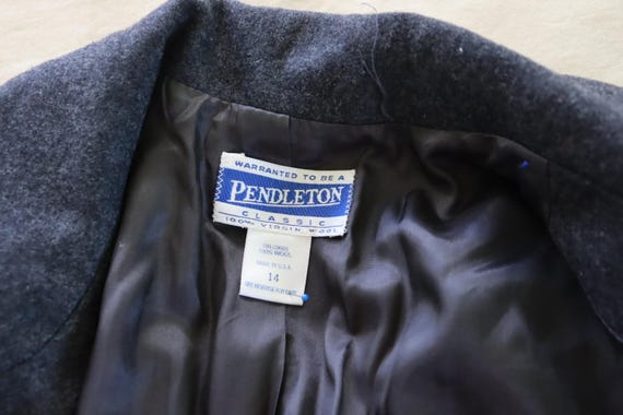 Dark Gray Wool Jacket by Pendleton - Gray Wool Bl… - image 8