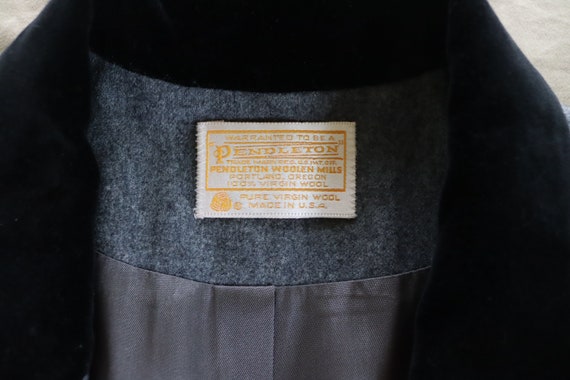Pendleton Gray Wool Riding Jacket - Long Gray Woo… - image 8