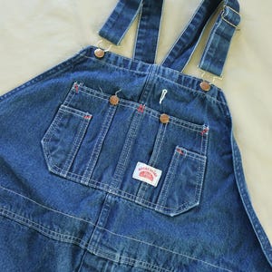 Denim Bib Overalls by Round House - 52 waist x 30 long - Cotton Denim Dungarees - Denim Farmer or Work Overalls Made in USA
