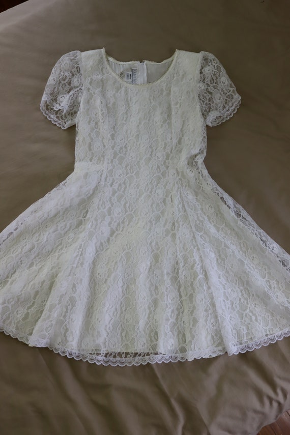 Vintage Gunne Sax Ivory Lace Dress by Jessica McC… - image 3