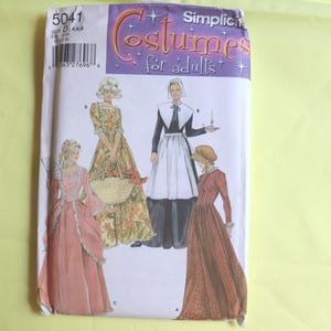 Puritan, Colonial, 18th, 19th Century Dress Pattern Simplicity 5041- Historical Dress Pattern, Pilgrim Dress, Pioneer Dress, Outlander Dress