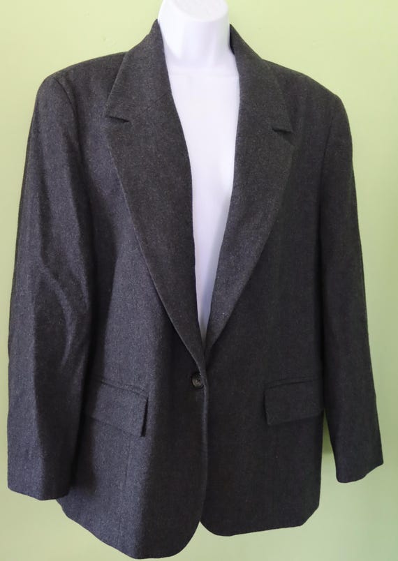 Dark Gray Wool Jacket by Pendleton - Gray Wool Bl… - image 2