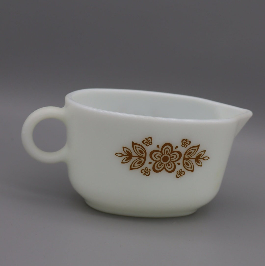 Butterfly Gold Pyrex Gravy Boat White Pyrex Gravy Pitcher Etsy
