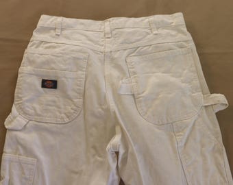 Off White Painter Jeans by Dickies - 34 waist Painter's Pants  - 100% cotton natural/white jeans by Dickies