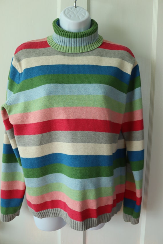 Striped Cotton Pullover Sweater by Pendleton - Tu… - image 3