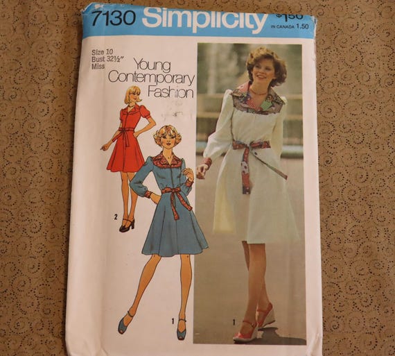 vintage fit and flare dress pattern P1191JY9-1950s PRETTY Day or Party Dress Pattern SIMPLICITY
