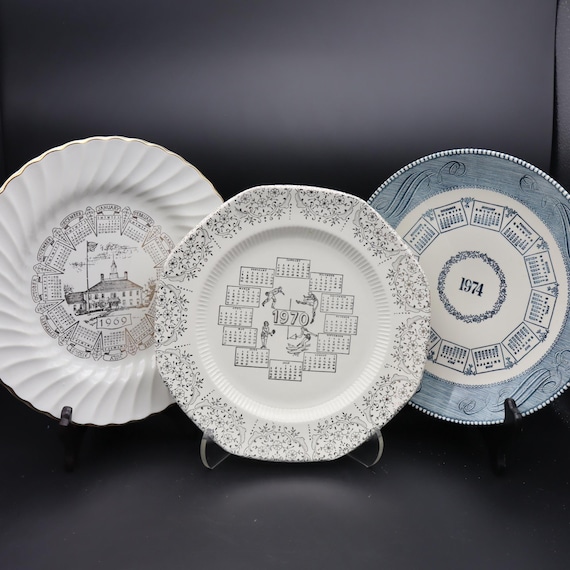 1969, 1970, 1974 Calendar Plates - 1969 Calendar Collector Plate