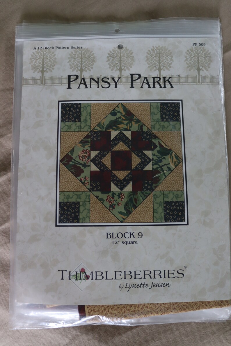 Pansy Park Quilt Patterns and Fabric by Thimbleberries Block Etsy