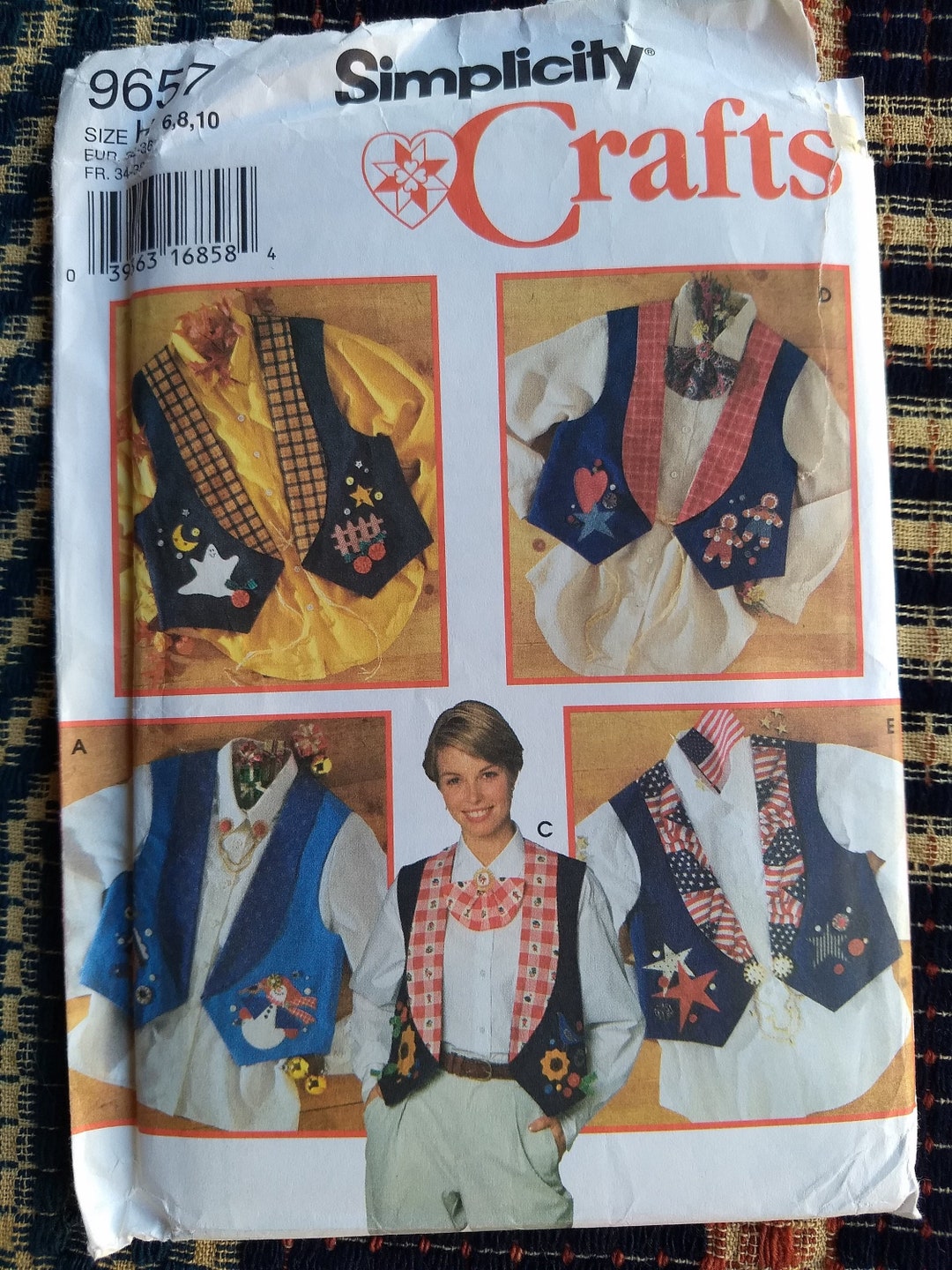 Holiday Vest Pattern- Vest With Lapels Pattern by Simplicity 9657 for ...