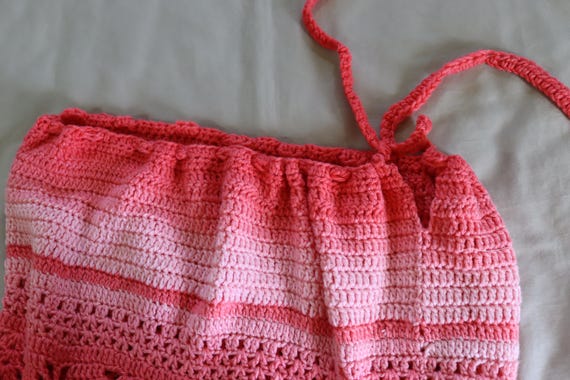 Pink Shell Crochet Skirt